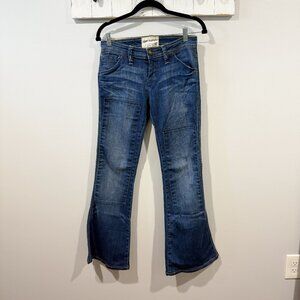Jimmy Taverniti Patch Detail Jeans Medium Wash Size 25 EUC